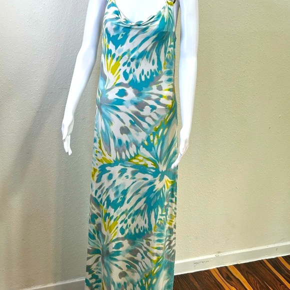 Tommy Bahama Teal and Yellow Floral Dress - Picture 4 of 9